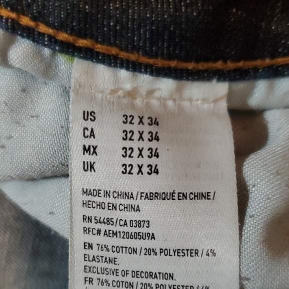 American Eagle Outfitters Blue Slim Fit Jeans with Distressed Details-Mens 32x34 - Picture 3 of 6